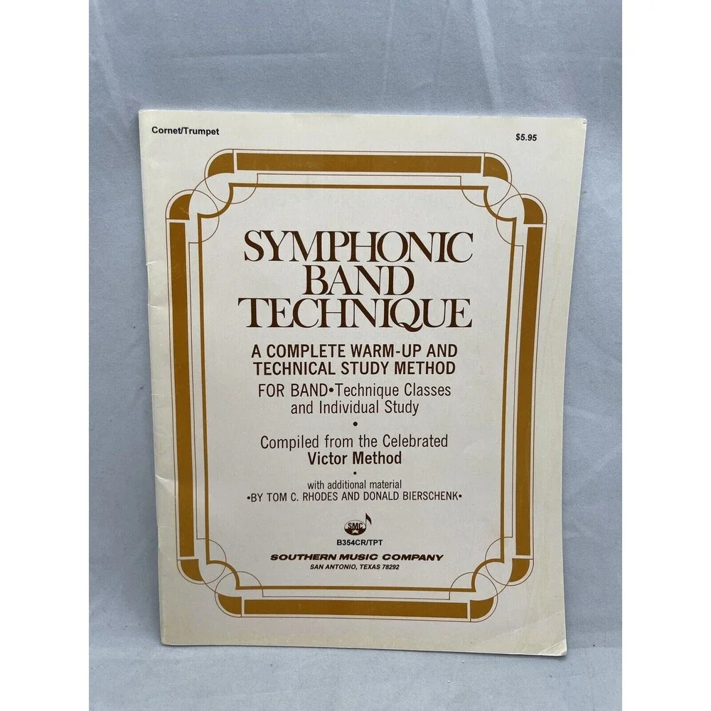 Symphonic Band Technique Cornet Trumpet Music Book Southern Music Co B354CR/TPT